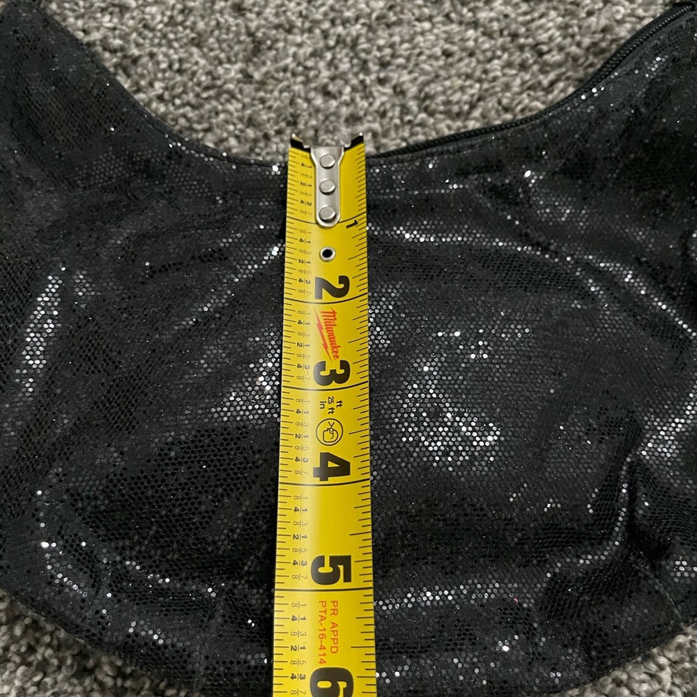New Black Sequin Shoulder Purse Bag - Picture 7 of 10